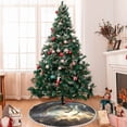 thumbnail image 7 of Rocae Space White Horse for Christmas Tree Skirt with Pom Pom Trim for Holiday Party for Holiday Home Decor Indoor Outdoor-30", 7 of 7