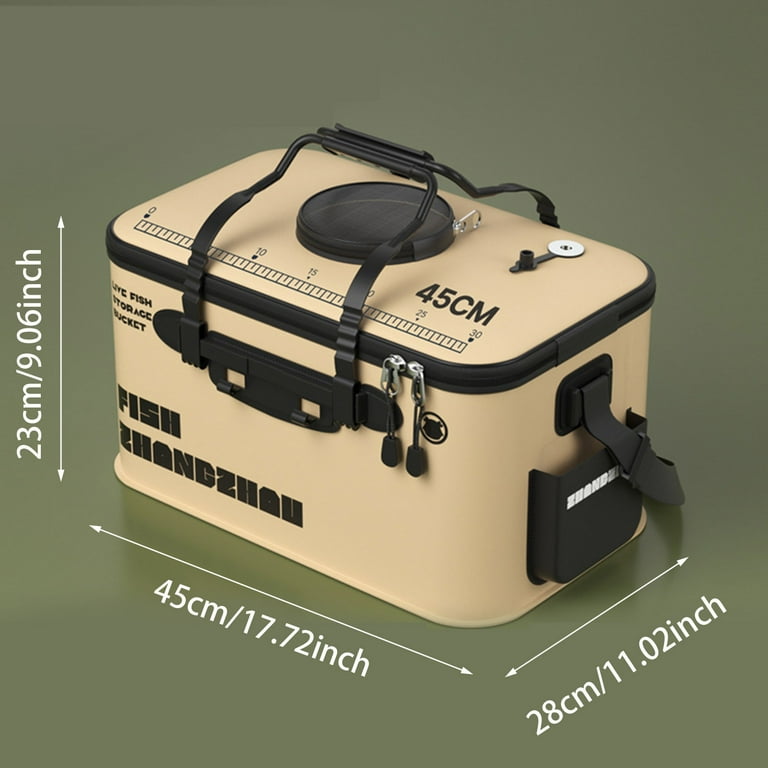 Folding Fishing Buckets For Live Fish, 29 L, With Lids, For Fishing, Water Bucket Collapsible For Camping Fishing Car Washing - Walmart.com Folding Fishing Buckets For Live Fish, 29 L, With Lids, For Fishing, Water Bucket Collapsible For Camping Fishing Car Washing - Walmart.com