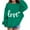 Vert, variante sur Chandail en Molleton Imprimé Cœur pour Filles, Coupe Ample Col Rond Manches Longues avec Design Amour, Chemise Décontractée en Coton Doux pour Filles Tout-Petits, Plusieurs Couleurs Disponibles pour Usage Quotidien Beige
