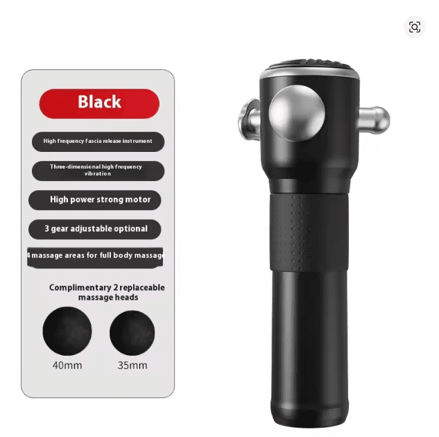 Professional Grade Deep Tissue Massage Gun - 3 Speed Percussion Therapy Device with 4 Interchangeable Heads, Type-C Charging, for Muscle Recovery & Pain Relief
