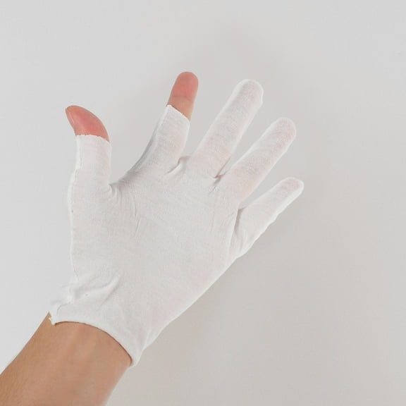TEHAUX 12 Pairs Spa Gloves for Dry Hands Cotton Moisturizing White Comfortable Use