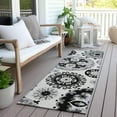 thumbnail image 6 of Addison Rugs Chantille Indoor/Outdoor Transitional Kaleidoscope Black Washable Runner Rug, 2'3" x 7'6", 6 of 6