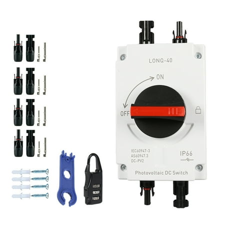 

moobody 32A 4P PV Direct Current Disconnect Switch Outdoor Dustproof and Waterproof Transfer Switch IP66 Photovoltaic Direct Current Switch