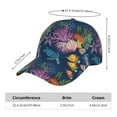 thumbnail image 2 of Fuzoiu Undersea Animals Print Adjustable Baseball Cap for Men and Women, Unisex Sports Hat, Sun Protection Hat for Running Workouts and Outdoor Activities All Seasons, 2 of 6