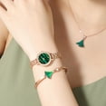 thumbnail image 4 of Reloj de pulsera de cuarzo para mujer, relojes de pulsera elegantes e impermeables a la moda para dama y niña, dorado, 4 of 5