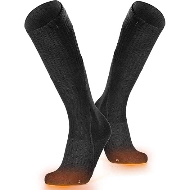 ORORO Heated Socks for Men and Women, Rechargeable Electric Socks for