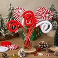 thumbnail image 6 of Happon 6 Pcs Red&White Christmas Tree Decorations Picks Christmas Tree Woolen Candy Curly Pick,Christmas Tree Decorations Home Office Vase Party Ornaments for Vase Filler Home Office Decor, 6 of 7