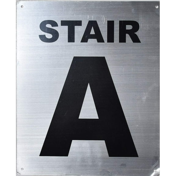 Stair A Sign (Silver, Rust Free Aluminium 10X12)-Monte Rosa LINE(ref-2022-4)