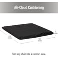 thumbnail image 3 of Seat cushion with gel core, ergonomic relief for tailbone, hips, tailbone, and sciatic nerve pain, suitable for office, cars, wheelchairs, black, 3 of 4