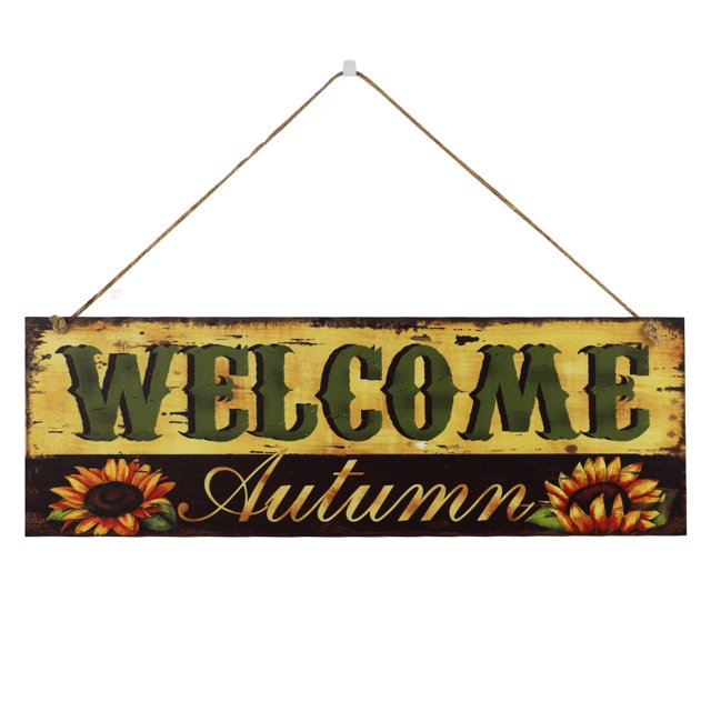 DOLITY Plaques en Bois d'Automne Décoration de Récolte Bienvenue