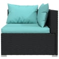 thumbnail image 2 of vidaXL 10 Piece Garden Lounge Set with Cushions Poly Rattan Black, 2 of 5