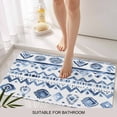 thumbnail image 6 of Southwestern Boho Doormat Outdoor Entrance 24"x36", Blue Aztec Oriental Abstract Patterns Absorb Moisture Dirt Door Mats, Non-Slip Rubber Backing Floor Mats Indoor, Low-Profile Front Door Rugs, 6 of 9