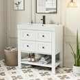 thumbnail image 2 of Eclife 30" Single Bathroom Vanity With Integrated Sink Top, 2 Smooth Drawers, Faucet, 2 of 9