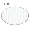 thumbnail image 3 of Uxcell 10 Packs Round BBQ Grill Net 11.6" Dia Galvanized Iron Barbecue Mesh Mat for Baking Charcoal Grilling Roasting, 3 of 5