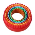 thumbnail image 2 of Fiudx Juego de Cortadores de Plástico Corrugado, Redondos, Fáciles de Limpiar, Esenciales para Decorar Pasteles, Kit de Herramientas para Hornear, Uso Versátil, Decoración Navideña para La Cocina, 3,, 2 of 4
