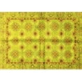 thumbnail image 1 of Ahgly Company Machine Washable Indoor Rectangle Abstract Yellow Modern Area Rugs, 3' x 5', 1 of 4