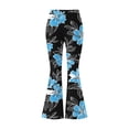 thumbnail image 6 of Cutuoiiu Womens Trendy Watercolor Print Flared Pants with Elastic Waistband for Fitness and Casual Outings Gift, 6 of 7