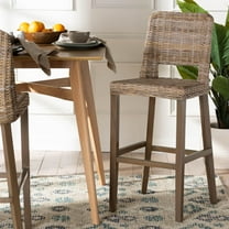 bali & pari Magy Boho Bar Stool, Bar Height, Grey