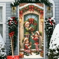 thumbnail image 5 of HYLLai Christmas Door Cover Santa Claus – 35x71 Inch Festive Door Decoration for Indoor and Outdoor Use, Perfect for Holiday Home Party Decor (C), 5 of 6