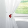 thumbnail image 4 of Evideco French Home Goods Curtain Holdbacks Magnetic Tulip Curtain Tieback – Elegant Resin Design with Strong Magnet – Red/Black, 4 of 6