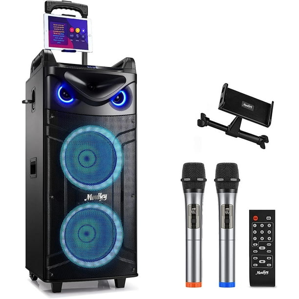 Machine à karaoké, machine à karaoké avec 2 microphones sans fil