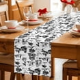 thumbnail image 5 of Farmhouse Country Table Runner - 72 Inch Long Retro French Garden Horse Swan Cotton and Linen Blended Dress Scarves Farmhouse Table Runner for Kitchen Dining, Coffee Table, 13" x 72", 5 of 8