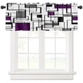 thumbnail image 2 of Abstract Square Modern Art Purple Curtain Home Decoration Living Room Short Curtains Window Treatments For Kitchen Bedroom, 2 of 6