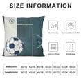 thumbnail image 5 of Orinice Soccer Ball Graphic Decorative Cushion Cover for Home Couch Sofa, Short Plush Pillow Case for Men Women Boy Girl, Pack of 1 24x24in, 5 of 5