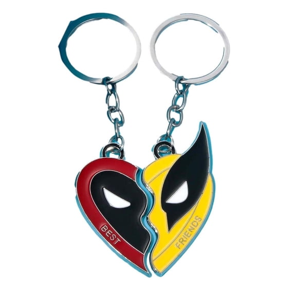 Deadpool and Wolverine BFF Set of 2 Keyrings Keychains