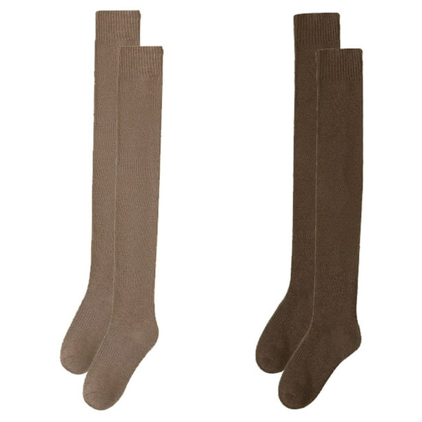 Calcetines hasta el muslo para mujer, extralargos, cálidos, gruesos, altos, largos, calentadores de piernas