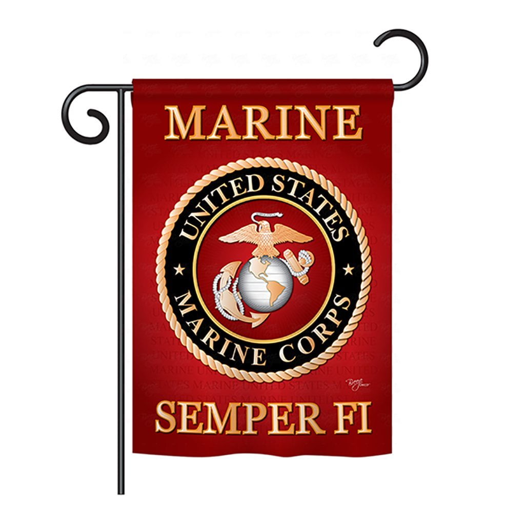 US Marine Corp 2 Sided Semper Fi Garden Flag - Walmart.com