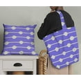 thumbnail image 5 of Soimoi Purple polyester Crepe Fabric Dot & Stripe Print Sewing Fabric Yard 52 Inch Wide, 5 of 5