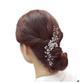thumbnail image 1 of Getacota Accesorios para el cabello de novia, accesorios para el cabello, perlas, diamantes de imitación, astilla, cristal, flor, hoja, vid, peine lateral, tocados, pasadores dulces para mujeres y niñ, 1 of 5