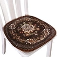 thumbnail image 3 of Nvzi European Style Kitchen Chair Cushions, Floral Seat Cushion with Tie, Washable, Dining Living Room, Kitchen, Office (Coffee), 3 of 6