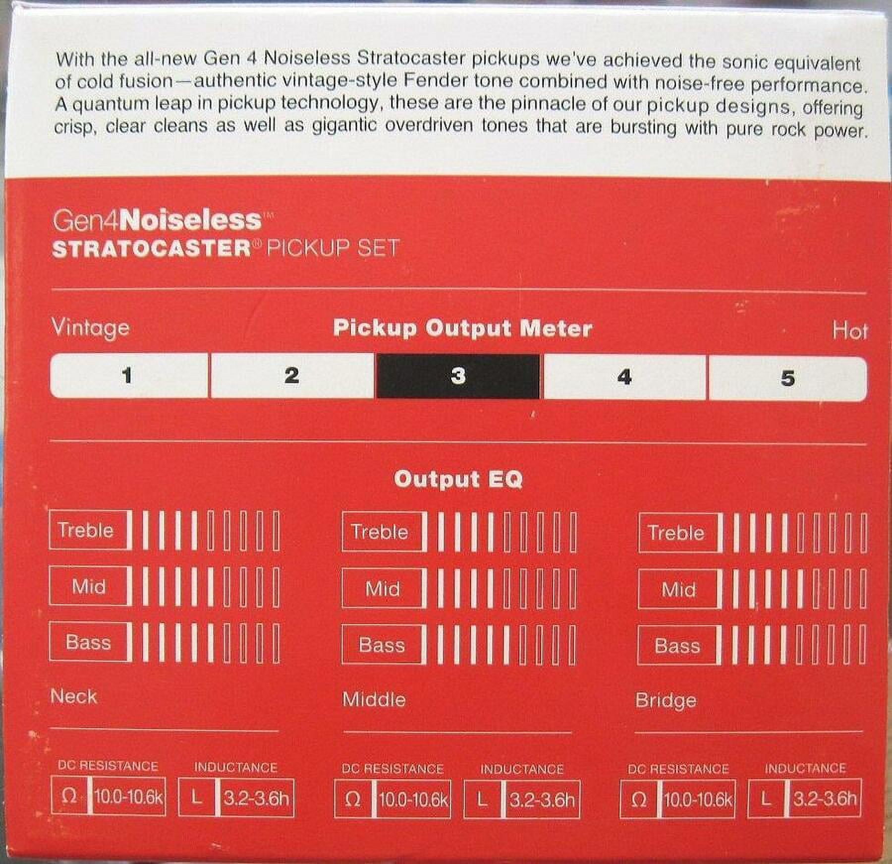 Fender® Gen 4 Noiseless Stratocaster® Pickup Set~10.3k~Aged White~USA~Brand New
