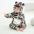 thumbnail image 4 of Penkiiy Autumn Winter Infant Toddler Baby Unisex Child Pajama Plush Onesie One-piece Sloth Costume Newborn Baby 0-6 Months Black 2023 Summer Deal, 4 of 8