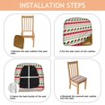 thumbnail image 4 of Red Christmas Stocking and Snowflake Seat Covers for Dining Room Chairs Set Of 6,Stretch Printed Washable Chair Seat Cover with Elastic Ties and Button,Removable Waterproof Couch Cushion Covers, 4 of 6