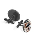thumbnail image 2 of Football Elegant Stainless Steel Men's Cufflinks Set for Formal Attire, Made of Silver Jewelry, for Business Meetings and Special Occasions, 2 of 6