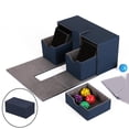 thumbnail image 4 of Caja de almacenamiento de tarjetas comerciales Hugo multifunción 3 cajones fútbol Baloncesto Hockey Azul, 4 of 10