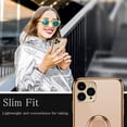 thumbnail image 7 of Case for iPhone 11 Pro Max Case 6.5" Phone Case with Ring Holder Kickstand Silicone Electroplated Shock-Absorption Soft Flexible TPU Bumper Cover - Light Pink, 7 of 7