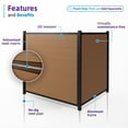 thumbnail image 6 of 6ft H x 6ft W WamBam Privacy Fence Panel, Composite Fence Kit with Aluminum Frame, Woodgrain Boards, No-Dig Install, UV Resistant Outdoor Fence for Backyard Patio or Pool, Walnut Brown BLI19114, 6 of 10
