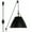 Black, variant on Kiven Plug in Pendant Light, Pulley Hanging Light with Green Iron Lampshade, Modern Dimmable Ceiling Pendant Light for Bedroom Foyer Hallway Kitchen Island, E26 Socket