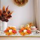 thumbnail image 5 of Decoraciones de Halloween, adornos de Halloween, corona de hojas de arce artificiales, decoración de mesa con calabaza y bayas para el festival de Halloween, candelabros, corona de otoño, decoración d, 5 of 6