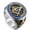 gold, variant on Men's Stainless Steel Vintage Freemason Bicycle Ring, Blue, Freedom and Acceptance Mason Ring