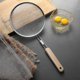 thumbnail image 2 of Slotted Spoon Wooden Handle Food Grade Stainless Steel Pasta Server Colander, 2 of 5