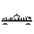 thumbnail image 2 of Dualoai Baby Jesus Manger Ornament Decor Collection Iron Desk Figurine Novelty Manger Scene Jesus Nativity Scene for Home Living Room S, 2 of 9
