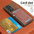 thumbnail image 5 of ELEHOLD for Samsung Galaxy A04E, Wallet Phone Case,Slim Leather Shockproof Lens Protector with Card Slot Anti-Scratch Case Cover,Support Magnetic Car Mount, brown, 5 of 8