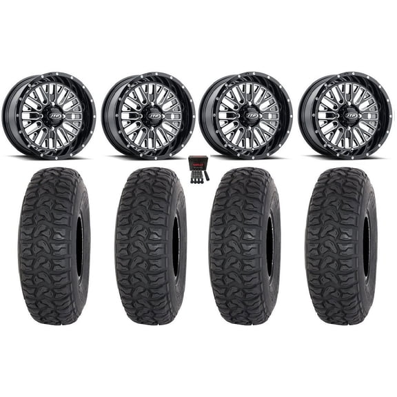 ITP Momentum 15" Wheels Milled 35" Chicane LT Tires Can-Am Maverick X3 / Honda Pioneer 1000 / Talon