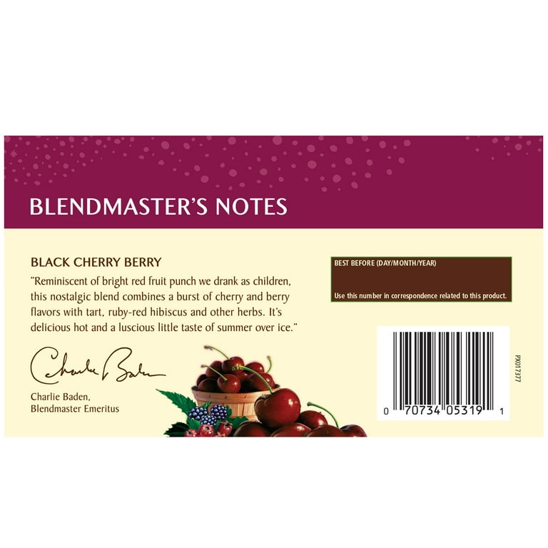 Celestial Seasonings Flavored Sweet Fruity Black Cherry Berry
