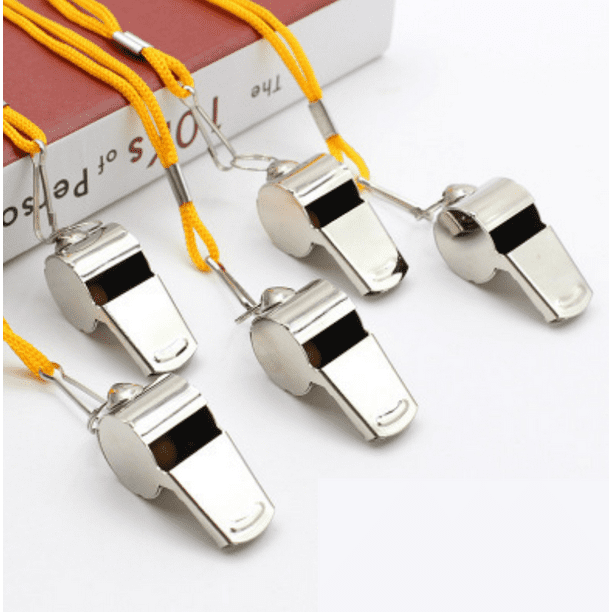 Metal Whistle with Lanyard, Stainless Steel and Durable, Extra Loud